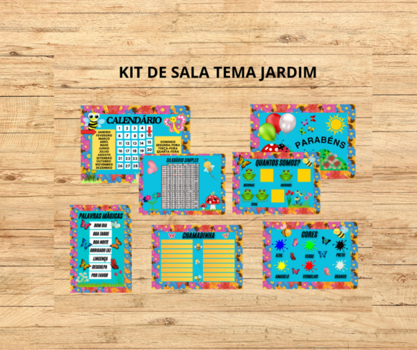 kit de sala KIT DE SALA TEMA JARDIM 3x3