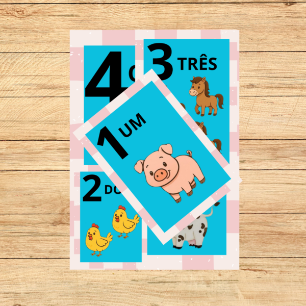 NUMERAIS KIT DE SALA TEMA FAZENDINHA 3X3