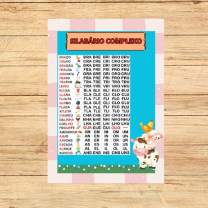 SILABÁRIO COMPLEXO FAZENDINHA 3X3