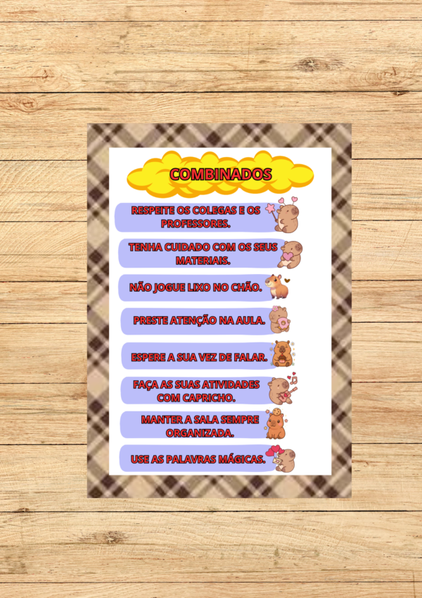 KIT DE SALA CAPIVARAS FOFAS 2X2