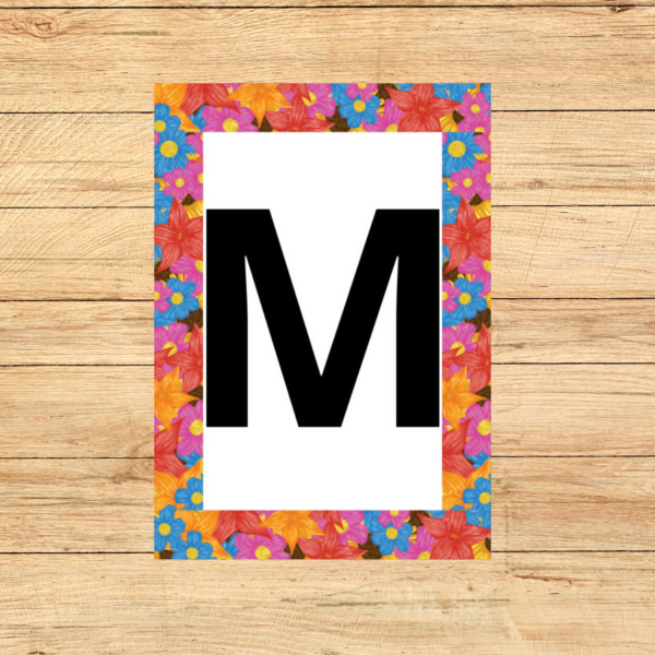 ALFABETO SÓ COM LETRAS TEMA JARDIM