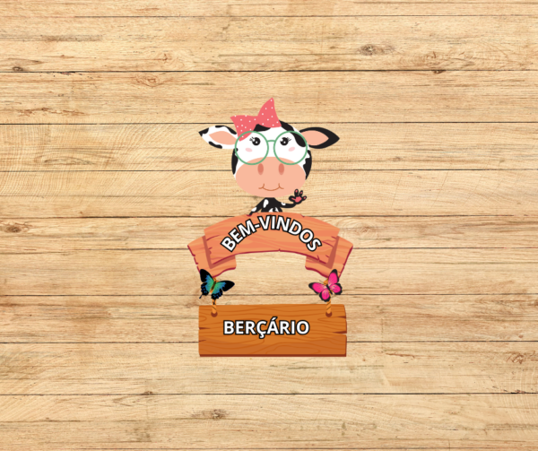 placa bem-vindos (1) KIT DE SALA TEMA FAZENDINHA 3X3