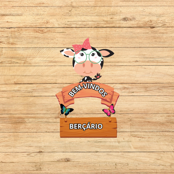 placa bem-vindos (1) KIT DE SALA TEMA FAZENDINHA 3X3
