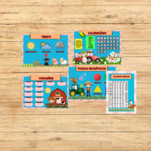 KIT DE SALA TEMA FAZENDINHA 3X3