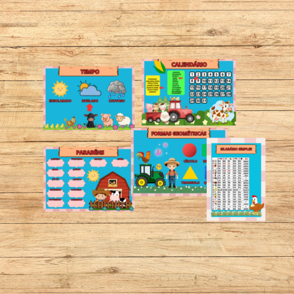 KIT DE SALA TEMA FAZENDINHA KIT DE SALA TEMA FAZENDINHA 3X3