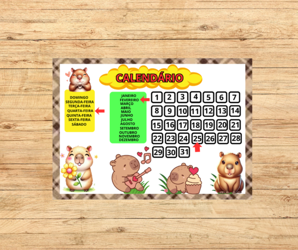 KIT DE SALA CAPIVARAS FOFAS 2X2