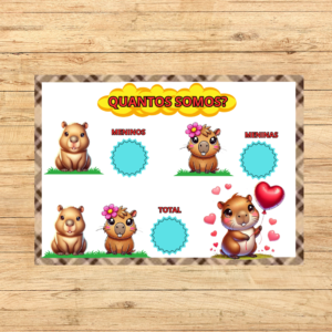 QUANTOS SOMOS CAPIVARAS FOFAS 3X3