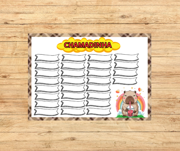 KIT DE SALA CAPIVARAS FOFAS 2X2