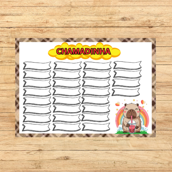 KIT DE SALA CAPIVARAS FOFAS 2X2