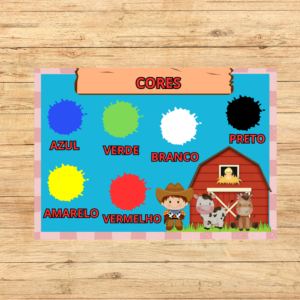 CARTAZ CORES FAZENDINHA 3X3