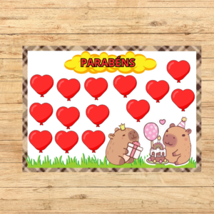 PARABÉNS CAPIVARAS FOFAS 3X3