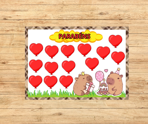 KIT DE SALA CAPIVARAS FOFAS 2X2