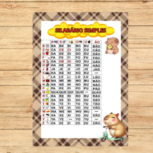 SILABÁRIO SIMPLES CAPIVARAS 3X3