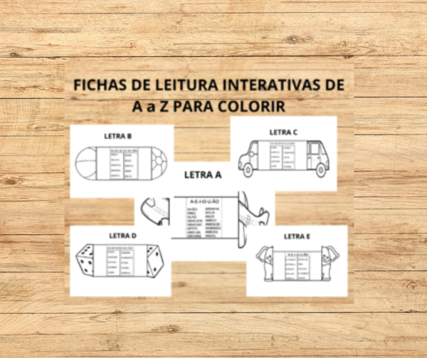 FICHAS DE LEITURA INTERATIVAS PARA COLORIR