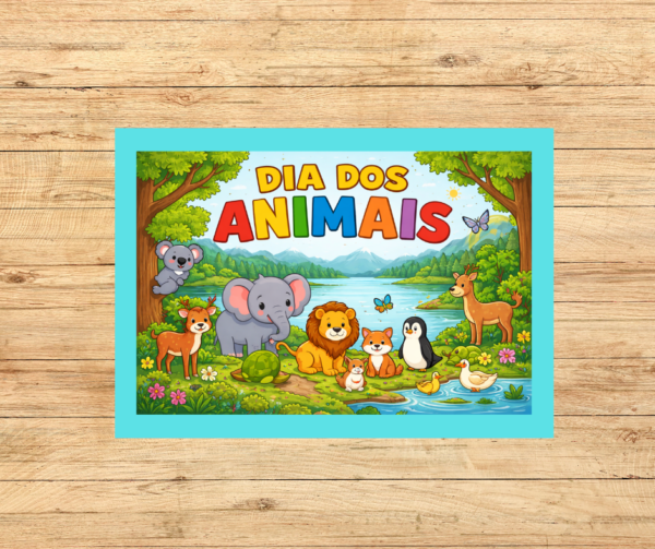 PAINEL DIA DOS ANIMAIS EDUCAÇÃO INFANTIL