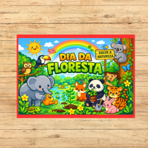 PAINEL DIA DA FLORESTA SALVE A NATUREZA