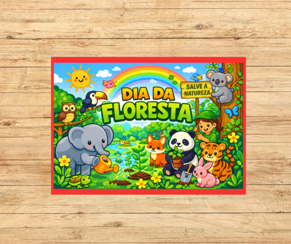 PAINEL DIA DA FLORESTA SALVE A NATUREZA