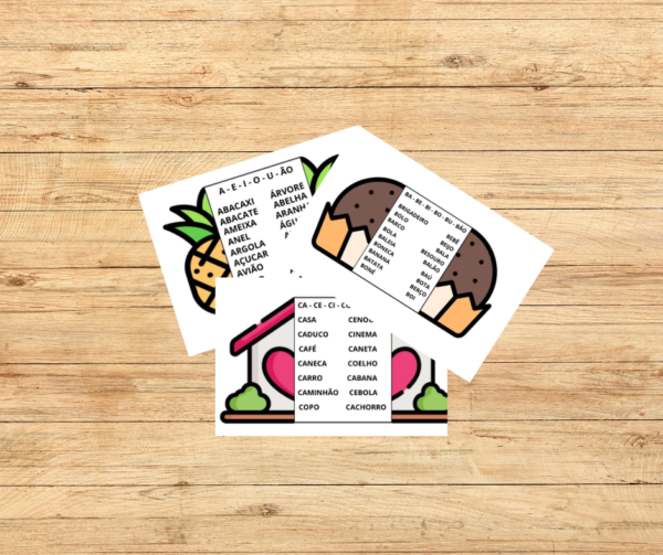 FICHAS DE LEITURA INTERATIVAS COLORIDAS