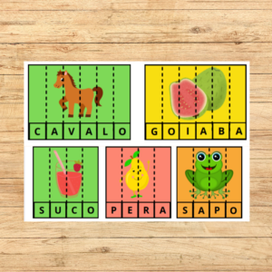 JOGO DE ALFABETIZAÇÃO ENCAIXANDO LETRAS