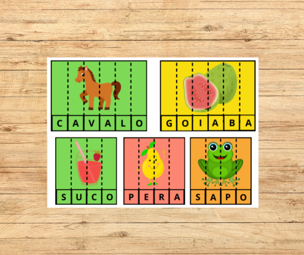 JOGO DE ALFABETIZAÇÃO ENCAIXANDO LETRAS