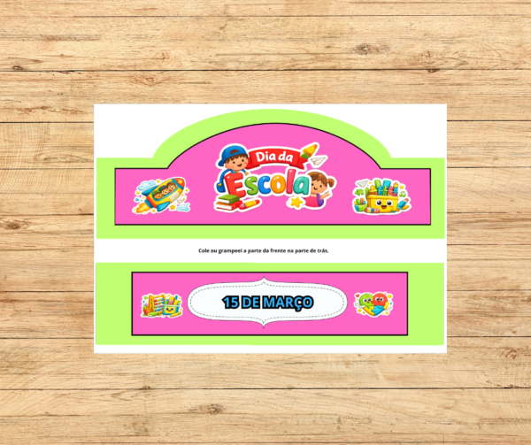 COROA DIA DA ESCOLA VERDE E ROSA