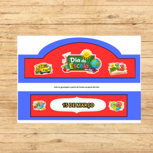 COROA DIA DA ESCOLA AZUL E VERMELHO