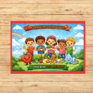 PAINEL ALIMENTAÇÃO SAUDÁVEL IMAGEM LÚDICA