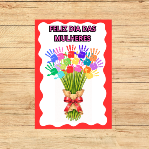 PAINEL BUQUÊ DE FLORES DIA DA MULHER