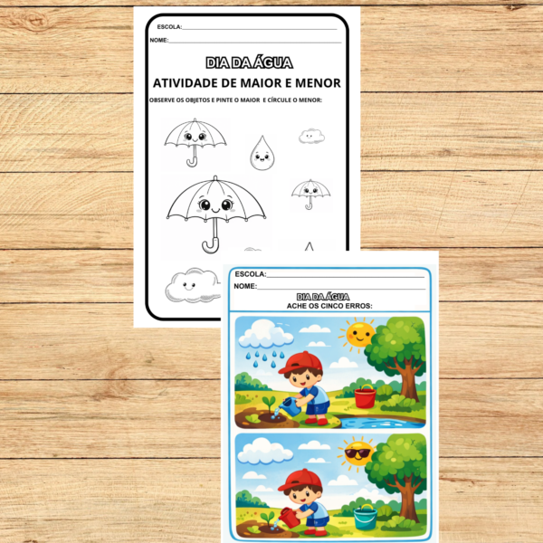 KIT DE ATIVIDADES DIA DA ÁGUA