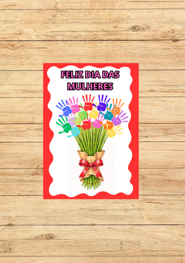 PAINEL BUQUÊ DE FLORES DIA DA MULHER