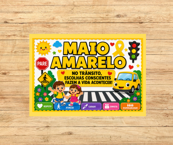 PAINEL MAIO AMARELO TRÂNSITO SEGURO