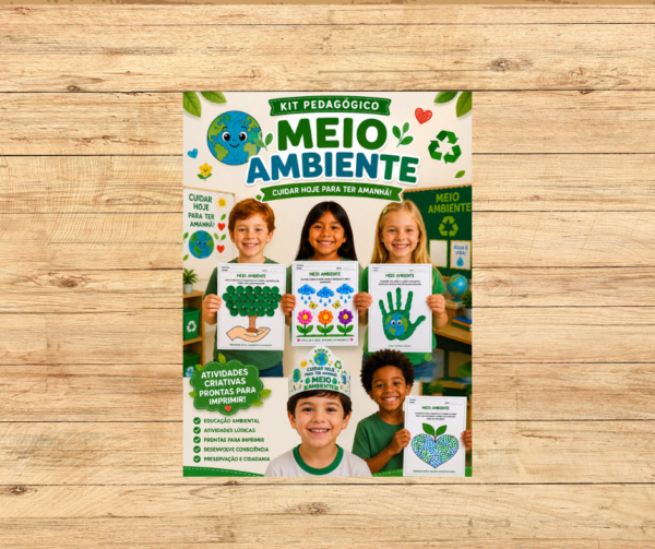 KIT 4 ATIVIDADES + COROA MEIO AMBIENTE